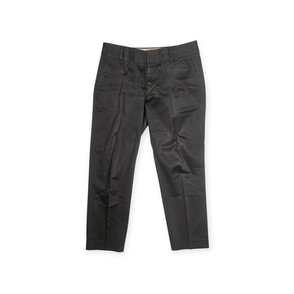 🛍️ BANANA REPUBLIC Washed Satin Stretch Crop Pants | Size 6 | Dark Gray - Picture 1 of 10